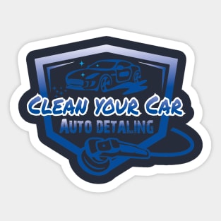 Clean your Car car services Sticker